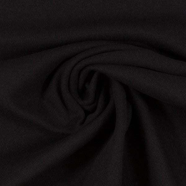 Heike , Schlauchware, Bündchen 000299 uni, schwarz 50cm x100cm in Schlauch