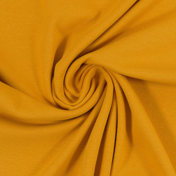 Heike , Schlauchware, Bündchen 000313 uni, senf 50cm x100cm in Schlauch