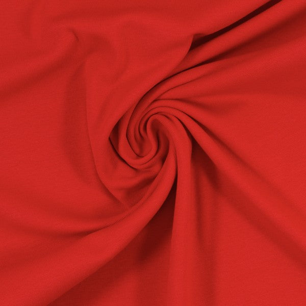 Heike , Schlauchware, Bündchen 000636 uni, rot 50cm x100cm in Schlauch