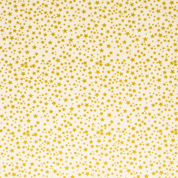 Stoff Weihnachten Neuss weiss/ gold Sterne 20x150cm Patchworkstoff Quilten