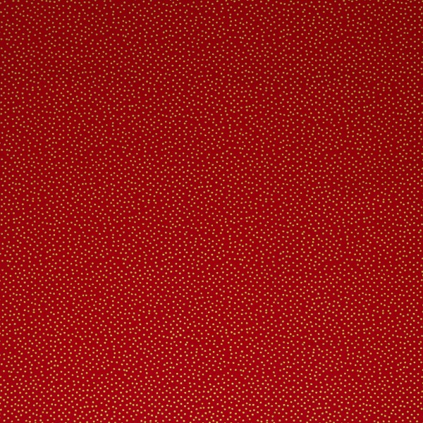 Stoff Weihnachten Neuss rot / gold Punkte 20x150cm Patchworkstoff Quilten
