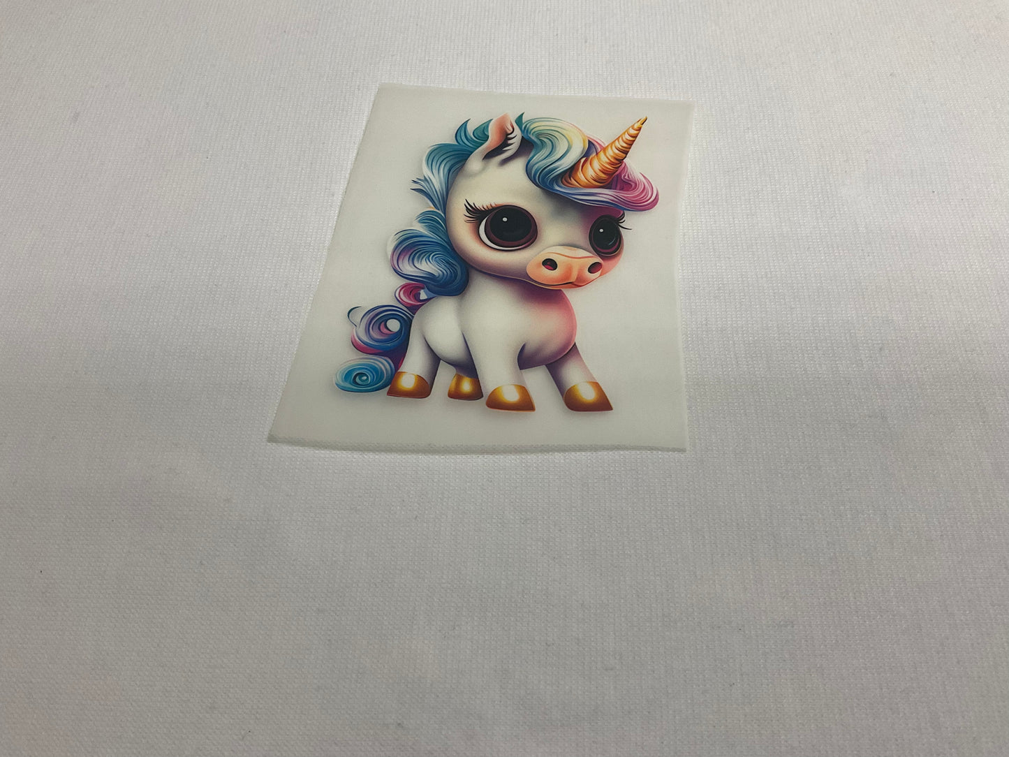 Bügelbild Einhorn Weiß, Gold 6cm x 8cm (Breite x Höhe )