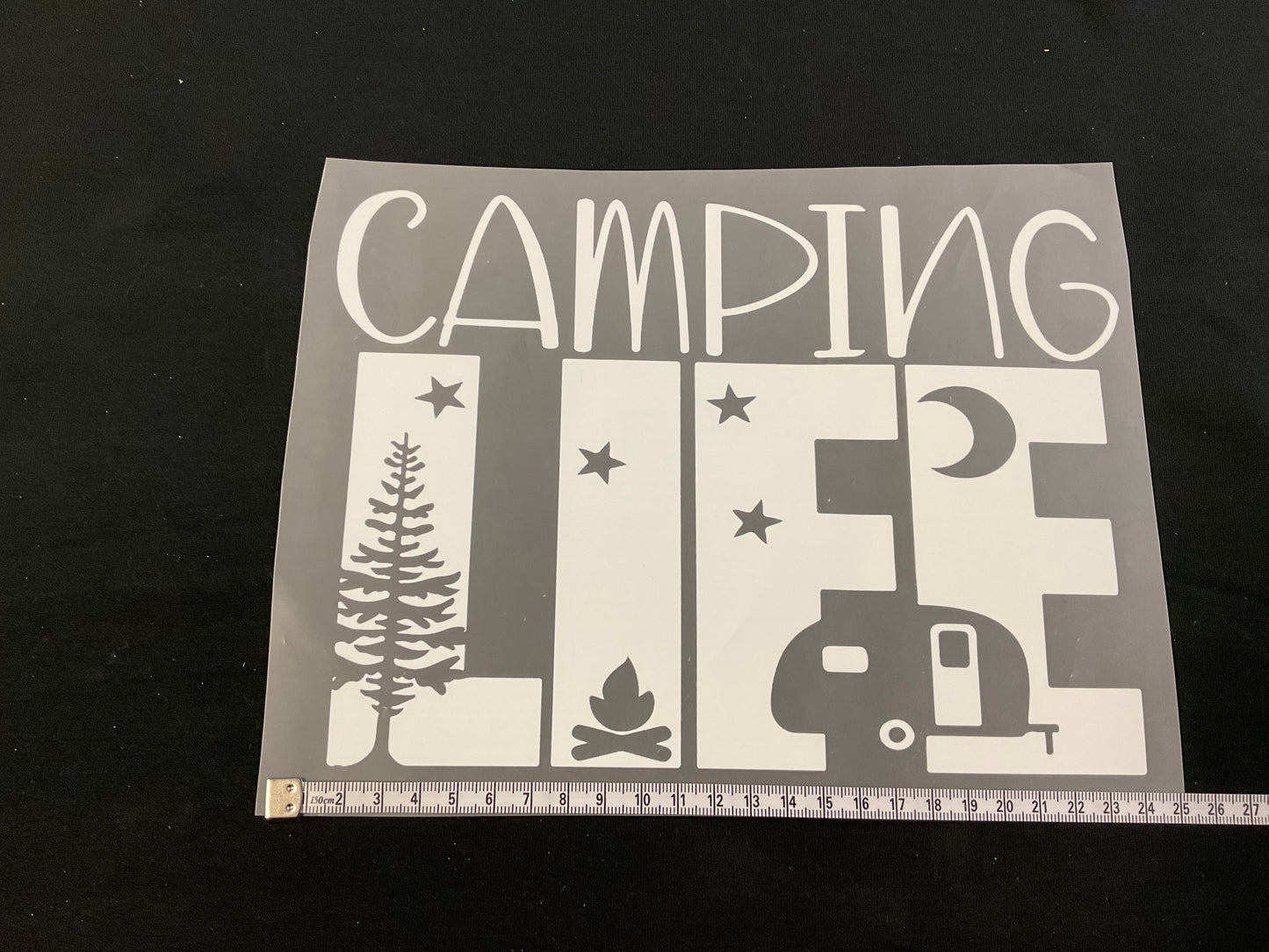 Bügelbild Camping Life 23cm x 17 cm (Breite x Höhe )