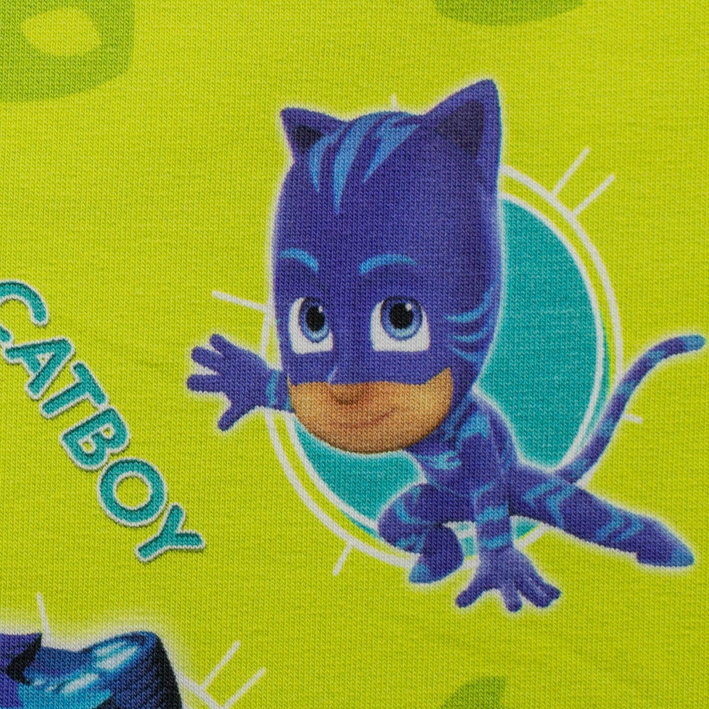 Baumwoll-Sweat Swafing PJ Masks Pyjamahelden Catboy limettengrün 20 cm