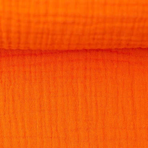 Musselin Swafing Jenke Double Gauze uni orange, ab 20 cm