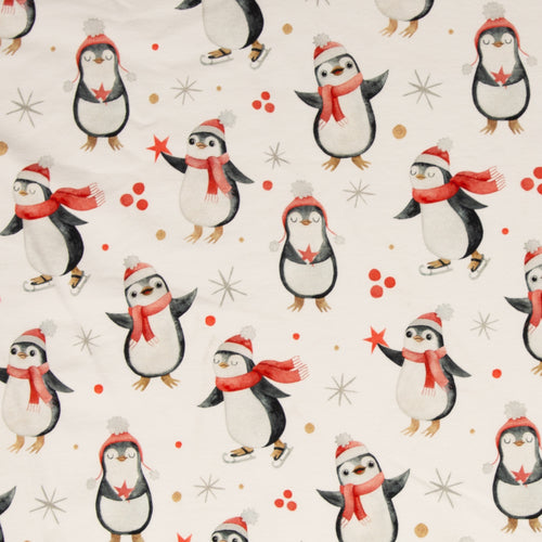 Sweatshirt Stoff Holly Pinguine