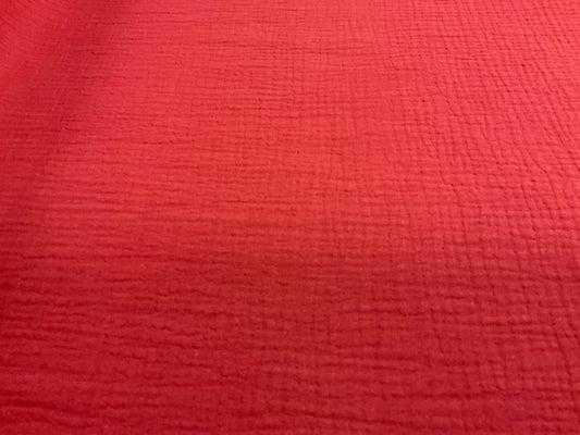 Musselin Swafing"Jenke" Double Gauze, 100% Baumwolle, Rot, ab 20 cm