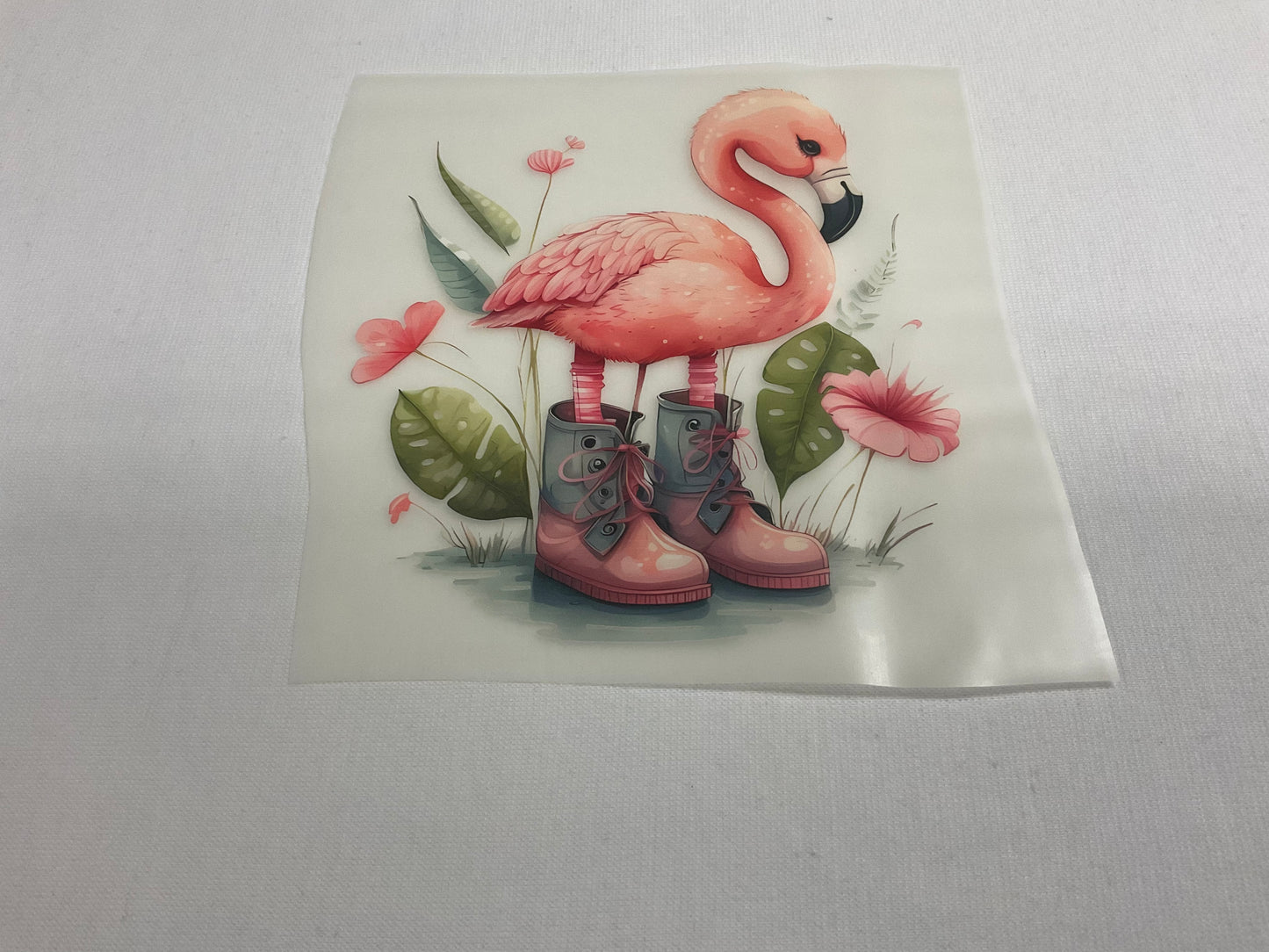 Bügelbild Flamingo  13cm x 15cm (Breite x Höhe )