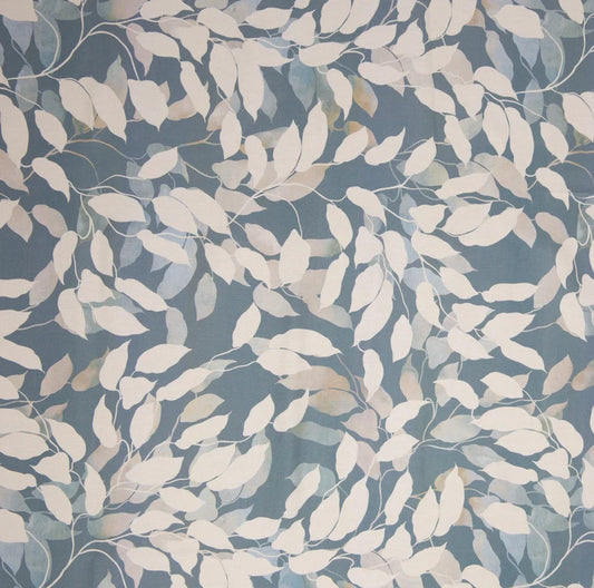Barisa , Blätter - Canvas, offwhite, braun, Rauchblau / Graublau , Swafing ab 20 cm